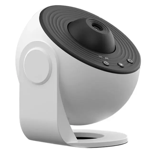 Нічник-проектор зоряного неба Галактика зі змінними картриджами 19 шт. Білий