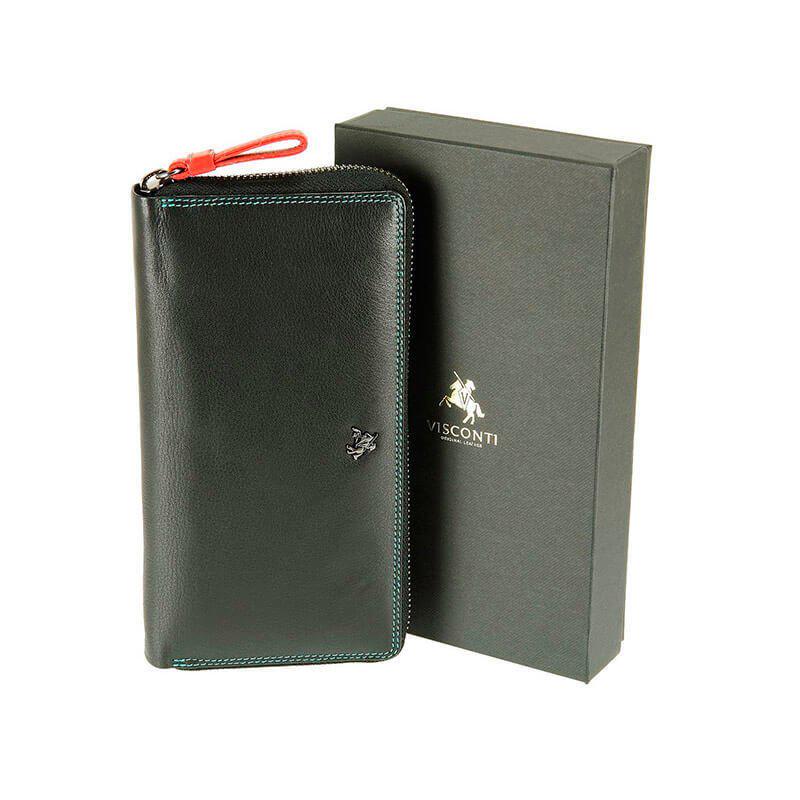 Кошелек женский кожаный Visconti Iris Black Multi Spectrum (SP33 BLK MULTI) Кошелек женский кожаный Visconti Iris Black Multi Spectrum (SP33 BLK MULTI)