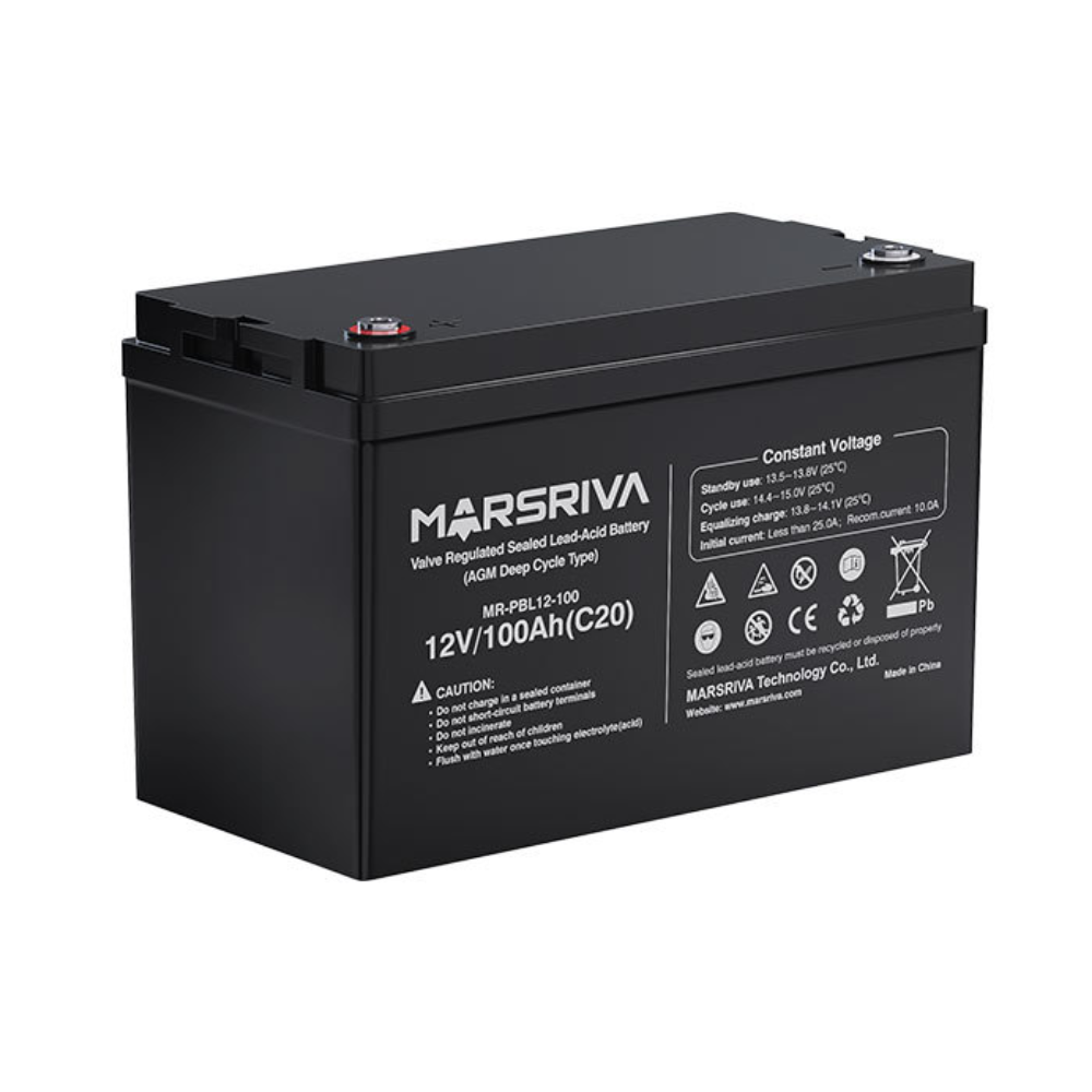 Акумуляторна батарея Marsriva MR-PBL12-100 12V 100 Ah (11664583) - фото 2