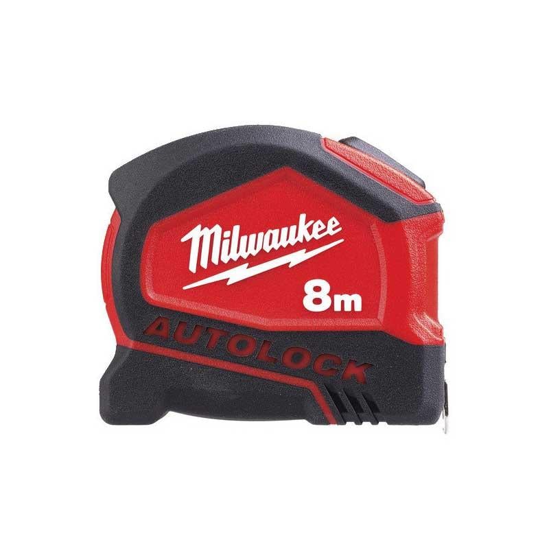 Рулетка Milwaukee Tape Measure Autolock с фиксатором и сматыванием 25 мм 8 м Черный/Красный (624514) - фото 2 Рулетка Milwaukee Tape Measure Autolock с фиксатором и сматыванием 25 мм 8 м Черный/Красный (624514) - фото 2