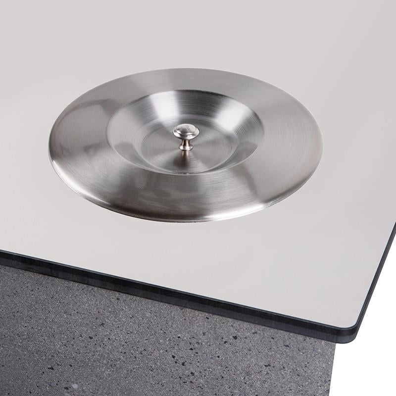 Крышка системы под мусорное ведро в столешницу Ferro Fiori нержавеющая сталь Ø 238 мм Алюминий браш (169889)