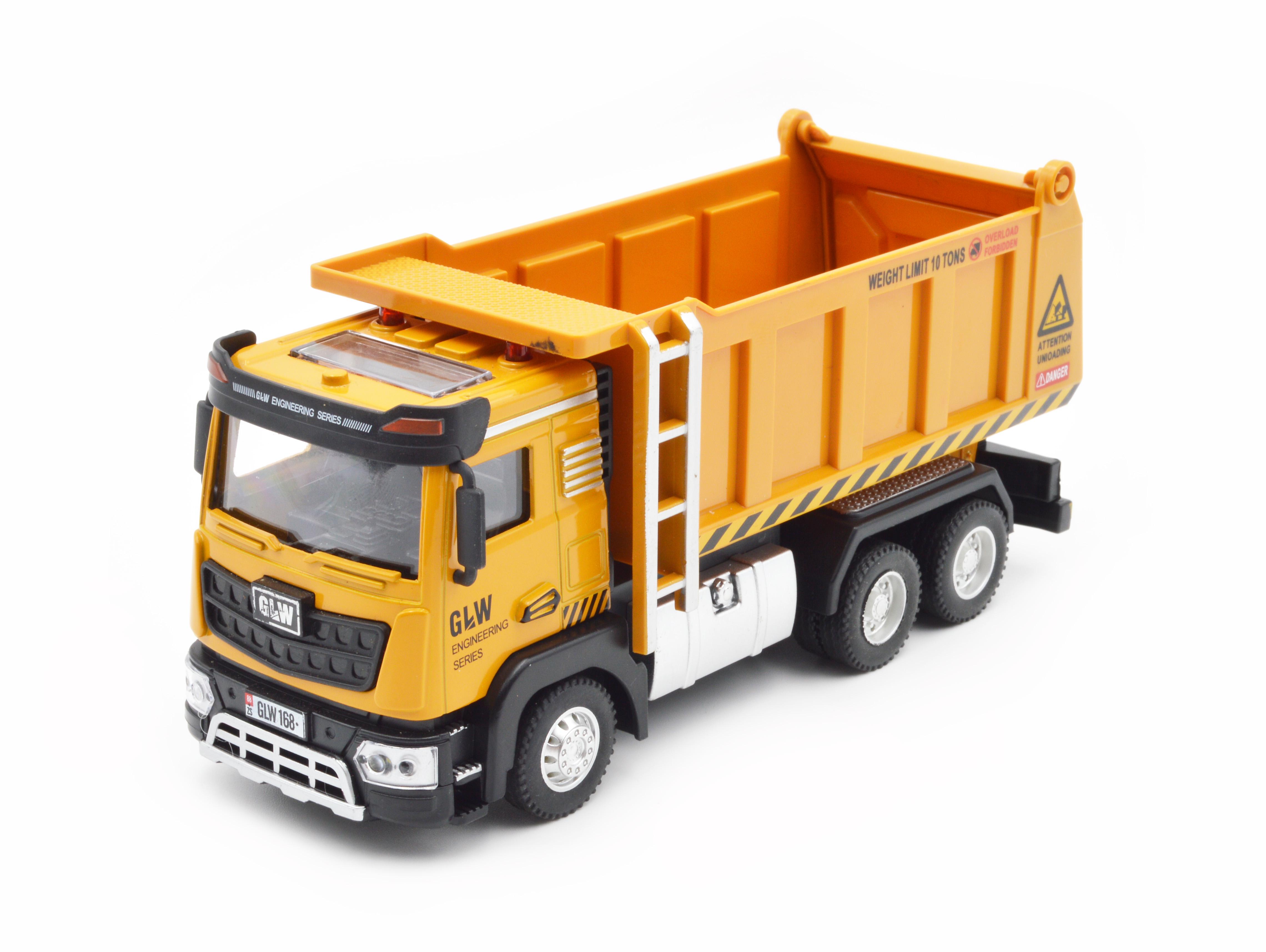 Модель самоскид 40693 з металевою кабіною інерція звук світло