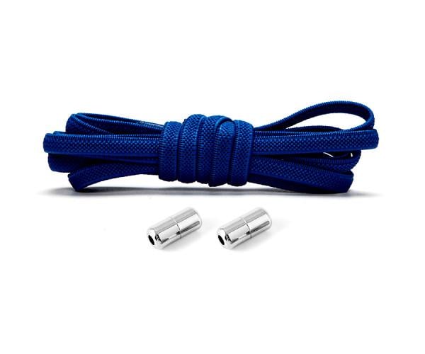 Шнурки еластичні з фіксаторами без зав'язок 90 см Темно-синій Шнурки еластичні з фіксаторами без зав'язок 90 см Темно-синій