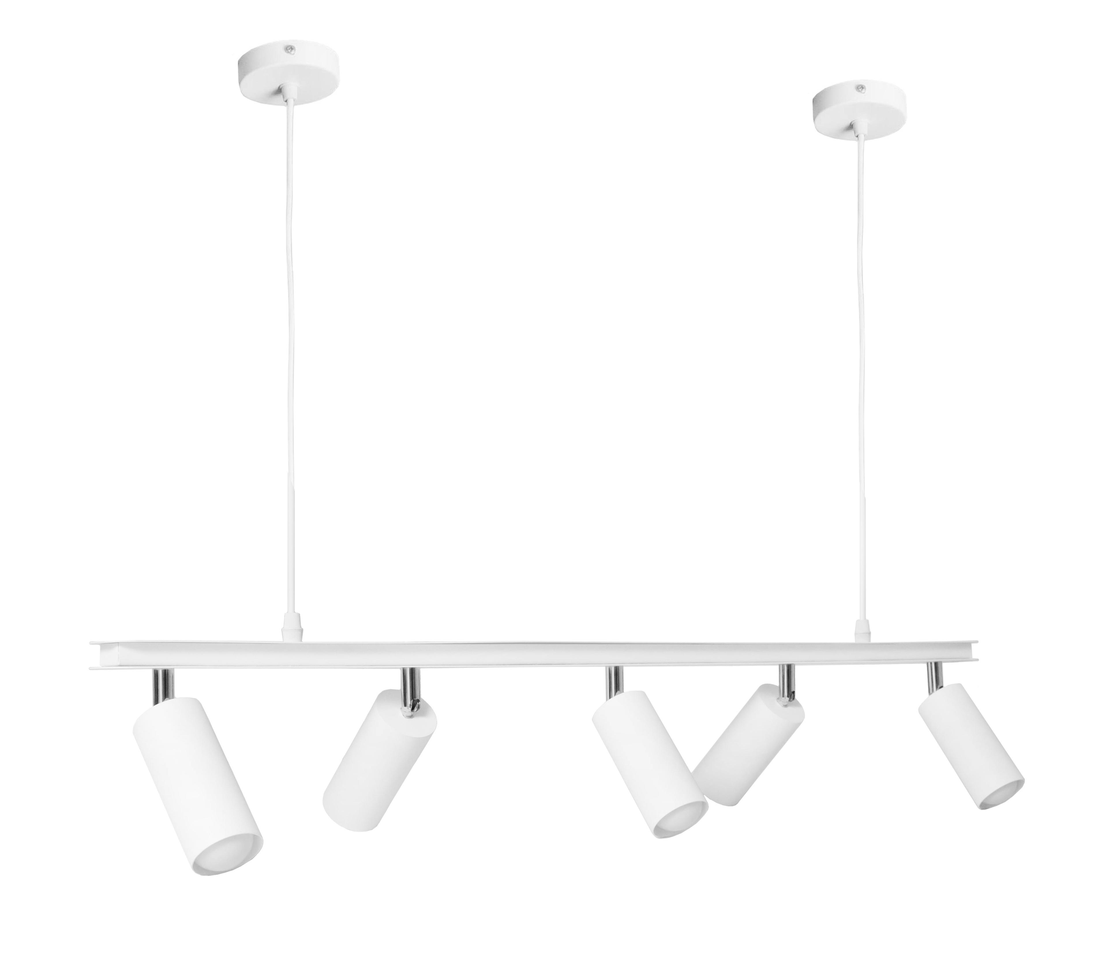 Люстра підвісна MSK ELECTRIC Tube NL 2450-5 WH у стилі лофт з поворотними плафонами (87190)