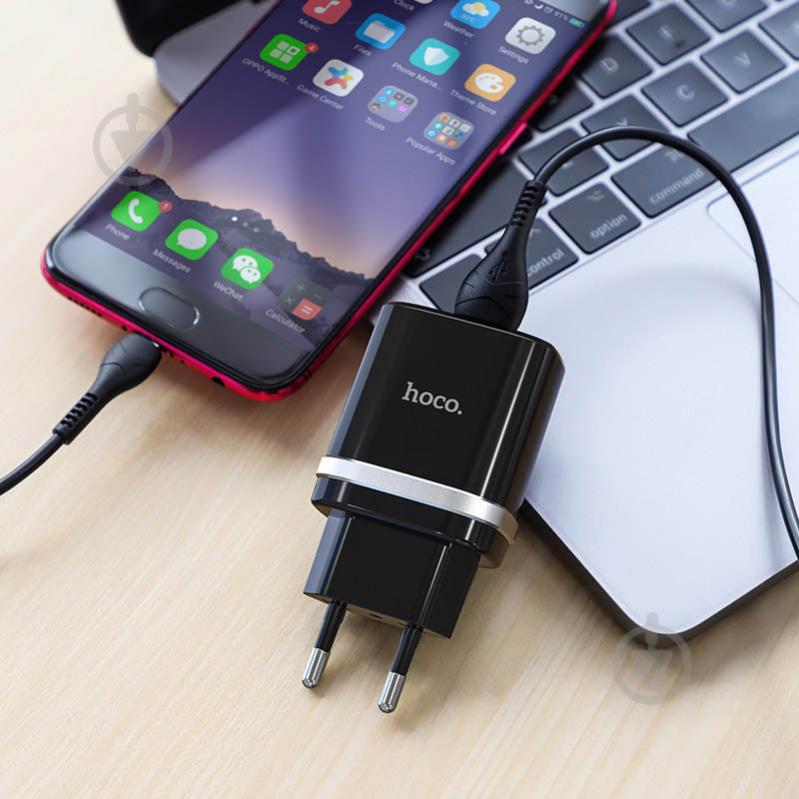 СЗУ Hoco C12Q Smart QC3.0 (1USB/3A) (Черный) 908994 - фото 3