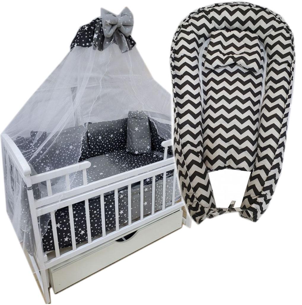 Постельный набор с коконом/подушка 11 эл. Темно-серый/Зебра (11251670) Постельный набор с коконом/подушка 11 эл. Темно-серый/Зебра (11251670)