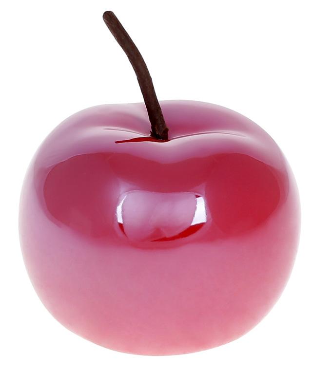 Набор декоративных керамических Яблок 9х9х9,7 см 4 шт. Красный перламутр (BD-733-449)