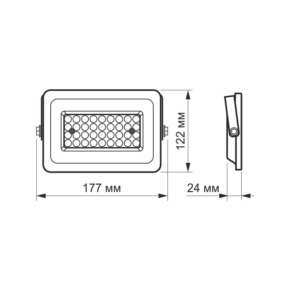 LED прожектор VIDEX F2e 30 W 5000 K (7356004) - фото 4