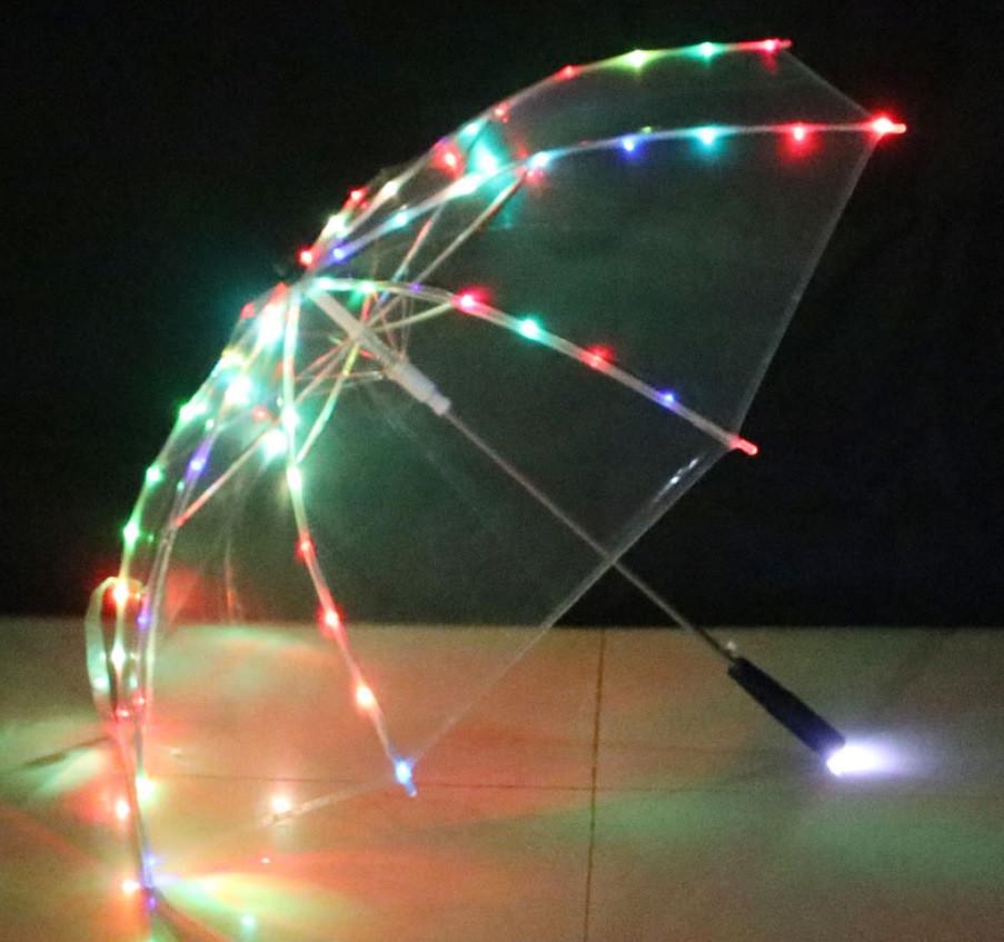 Зонт-трость SUNROZ Led Umbrella с подсветкой 8 спиц 23 "RGB - фото 2