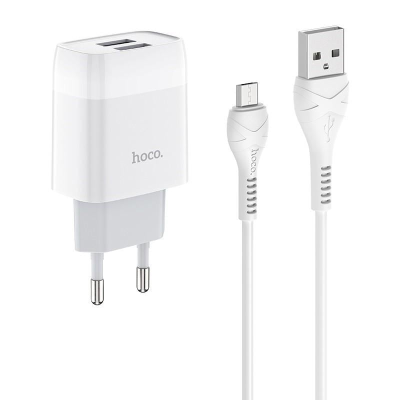 Зарядное устройство сетевое Hoco C73A Glorious Micro USB White (10440855)