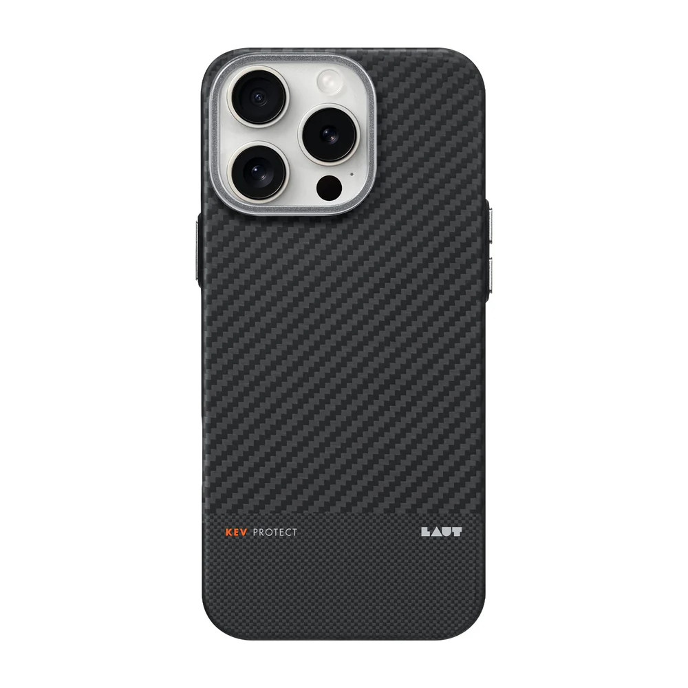Чехол-накладка Laut Kev Protect Aramid Fiber Case with MagSafe for iPhone 16 Pro Max, Black (L_IP24D_KE_BK)