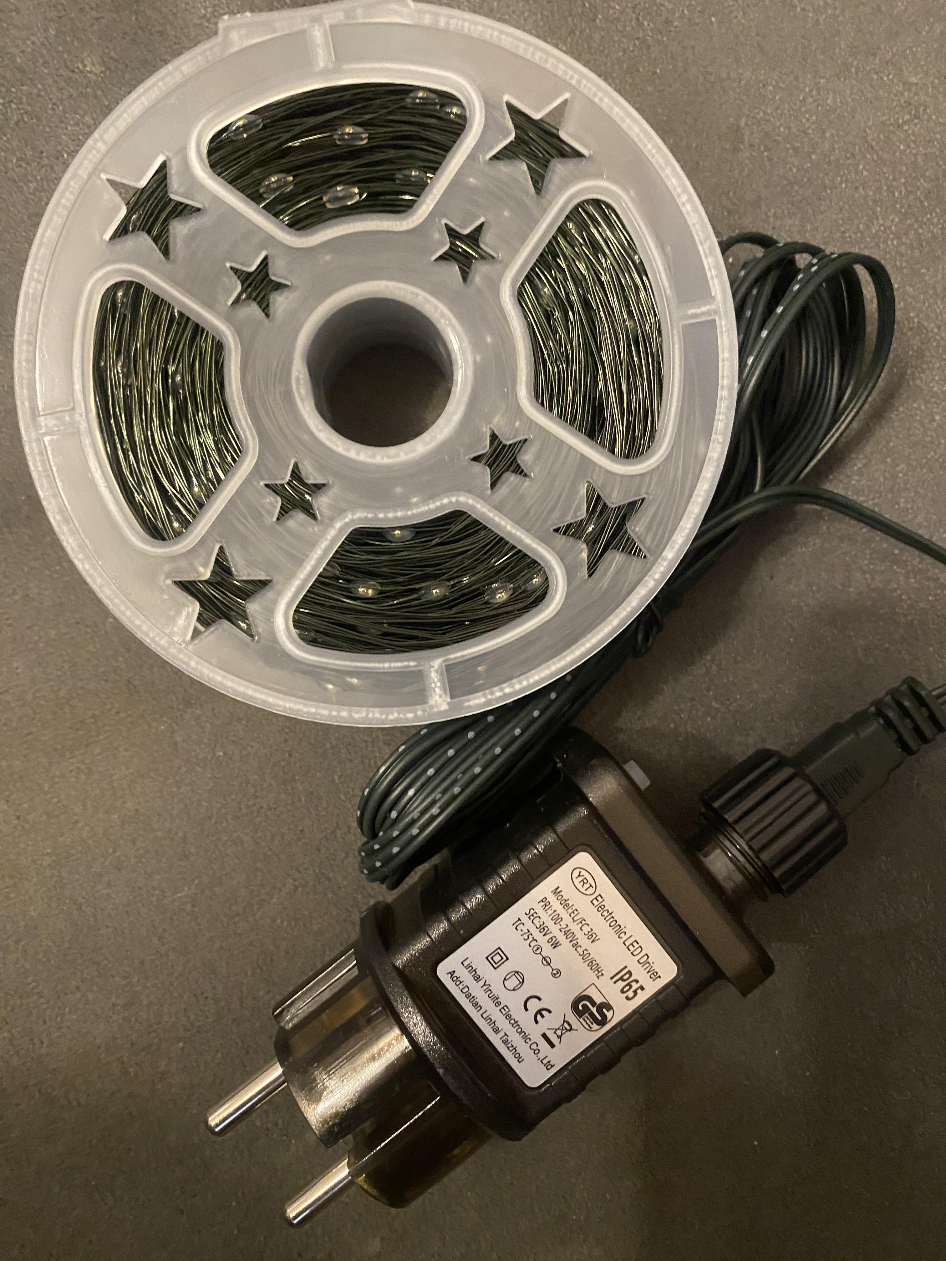 Гирлянда Роса нить 1000 LED 100 м с пультом от сети теплый желтый белый Зеленый (30469050) - фото 8