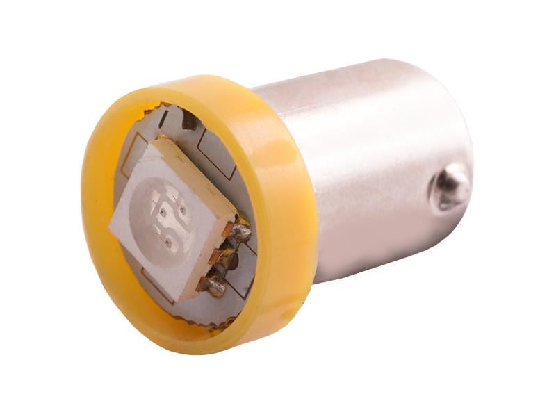 Автолампа светодиодная BA9S T4W 24 В SMD5050-1led Желтый (963)