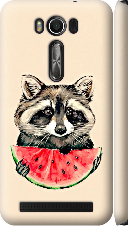 Чехол на Asus ZenFone 2 Laser ZE500KL Енотик с арбузом (4605m-113-42517)