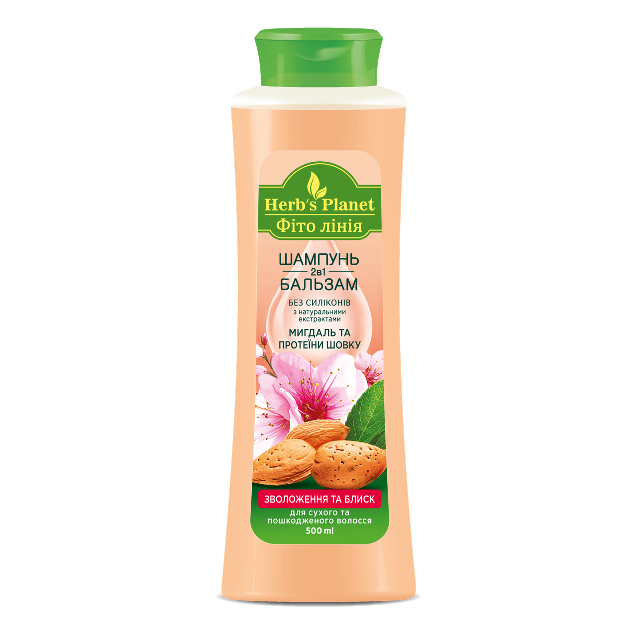 Шампунь-бальзам 2в1 Фито линия Миндаль и протеины шелка 500 мл