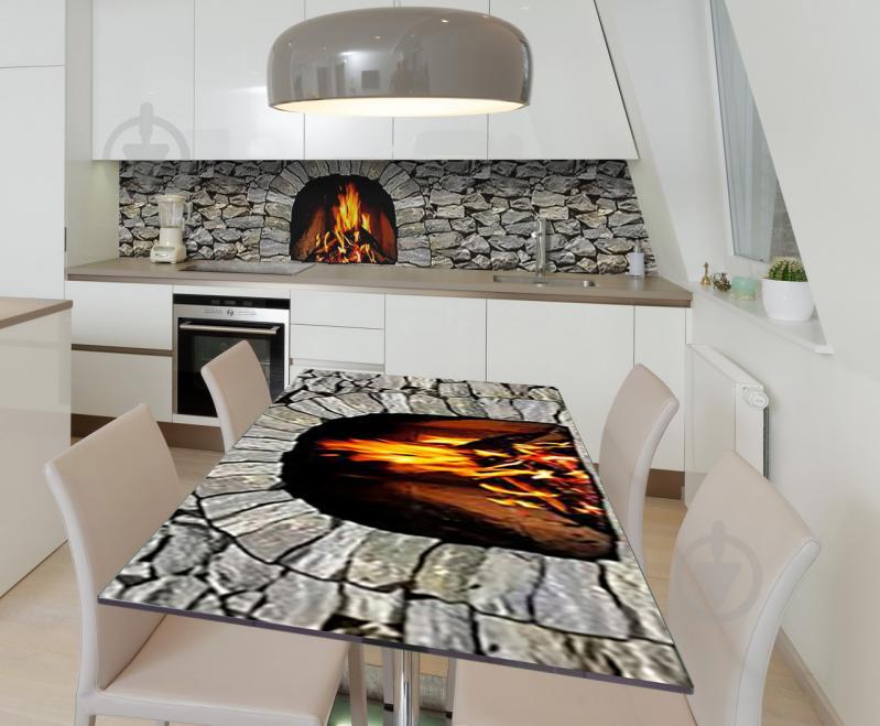 Наклейка виниловая на стол Zatarga  "Очаг"  600х1200 мм