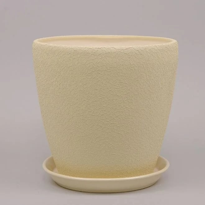 Горщик керамічний Flora Грація шовк 2,3 л Бежевий (2798) Горщик керамічний Flora Грація шовк 2,3 л Бежевий (2798)