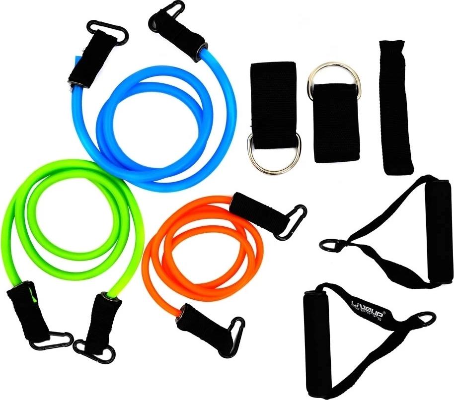 Набор трубчатых эспандеров LiveUp EXPANDER SET Оранжевый/Лаймовый/Голубой (LS3218) - фото 2 Набор трубчатых эспандеров LiveUp EXPANDER SET Оранжевый/Лаймовый/Голубой (LS3218) - фото 2