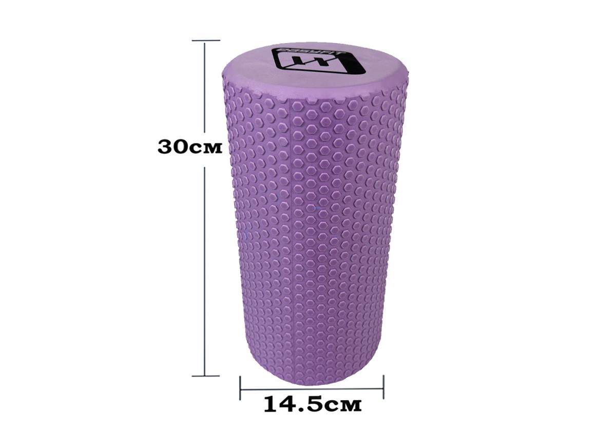 Масажний ролик EasyFit Foam Roller 30 см Бузковий (EF-2024-V) - фото 2