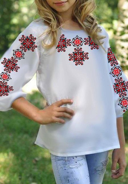 Заготовка для вышивки нитками или бисером для девочки СДГ-37 габардин