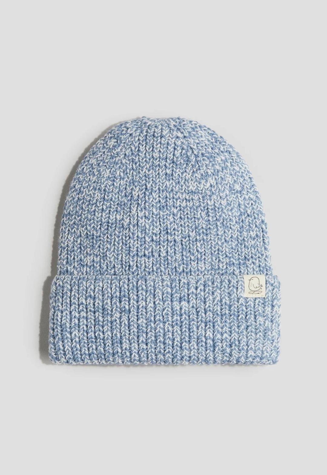 Шапка-бини детская вязаная демисезонная H&M 44 см Голубой (26012203A)
