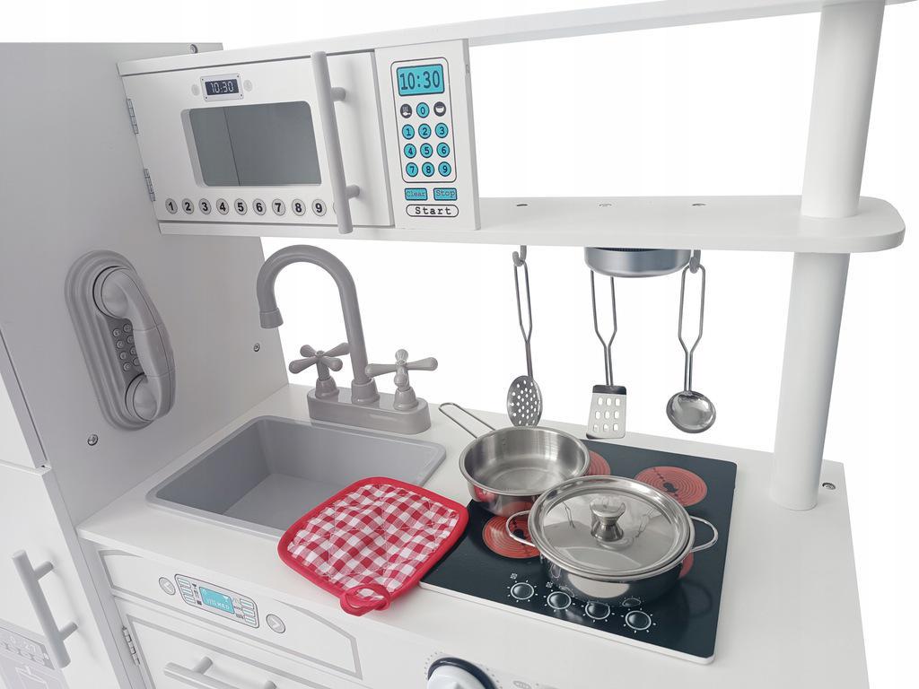 Кухня для детей деревянная Ekspand со светодиодной подсветкой 85x26x82 см (DKD01) - фото 6