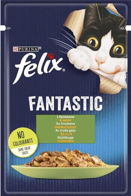 Корм для кошек влажный Felix Fantastic с кроликом в желе 85 г 26 шт. (1156/26)