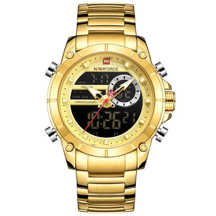 Наручний годинник чоловічий Naviforce Jazz Gold (1939)