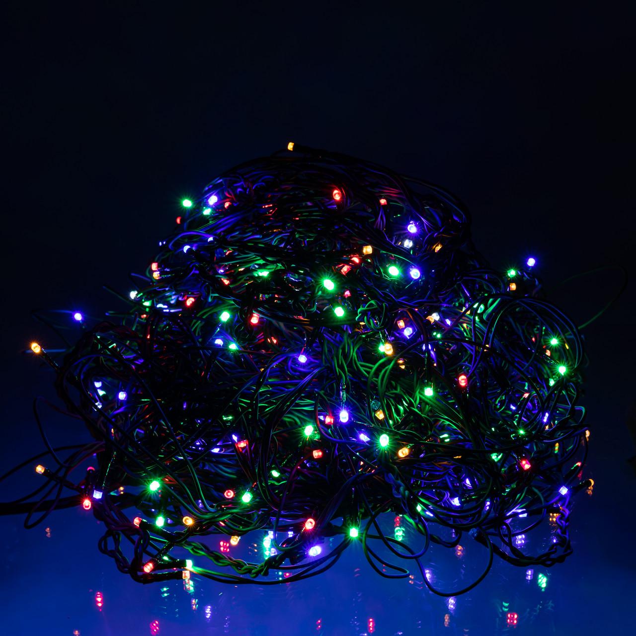Гирлянда новогодняя уличная Бахрома 36 м 600 LED черный провод Разноцветный (36МBML)