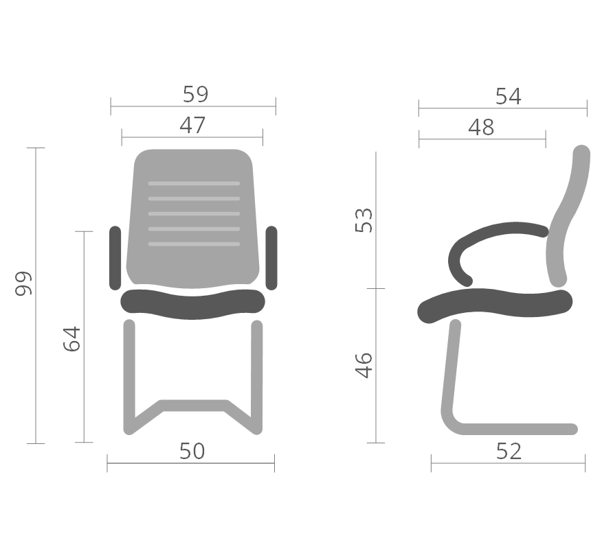 Крісло конференційне офісне Фіджі BL CF Чорний (000127666) - фото 18 Крісло конференційне офісне Фіджі BL CF Чорний (000127666) - фото 18