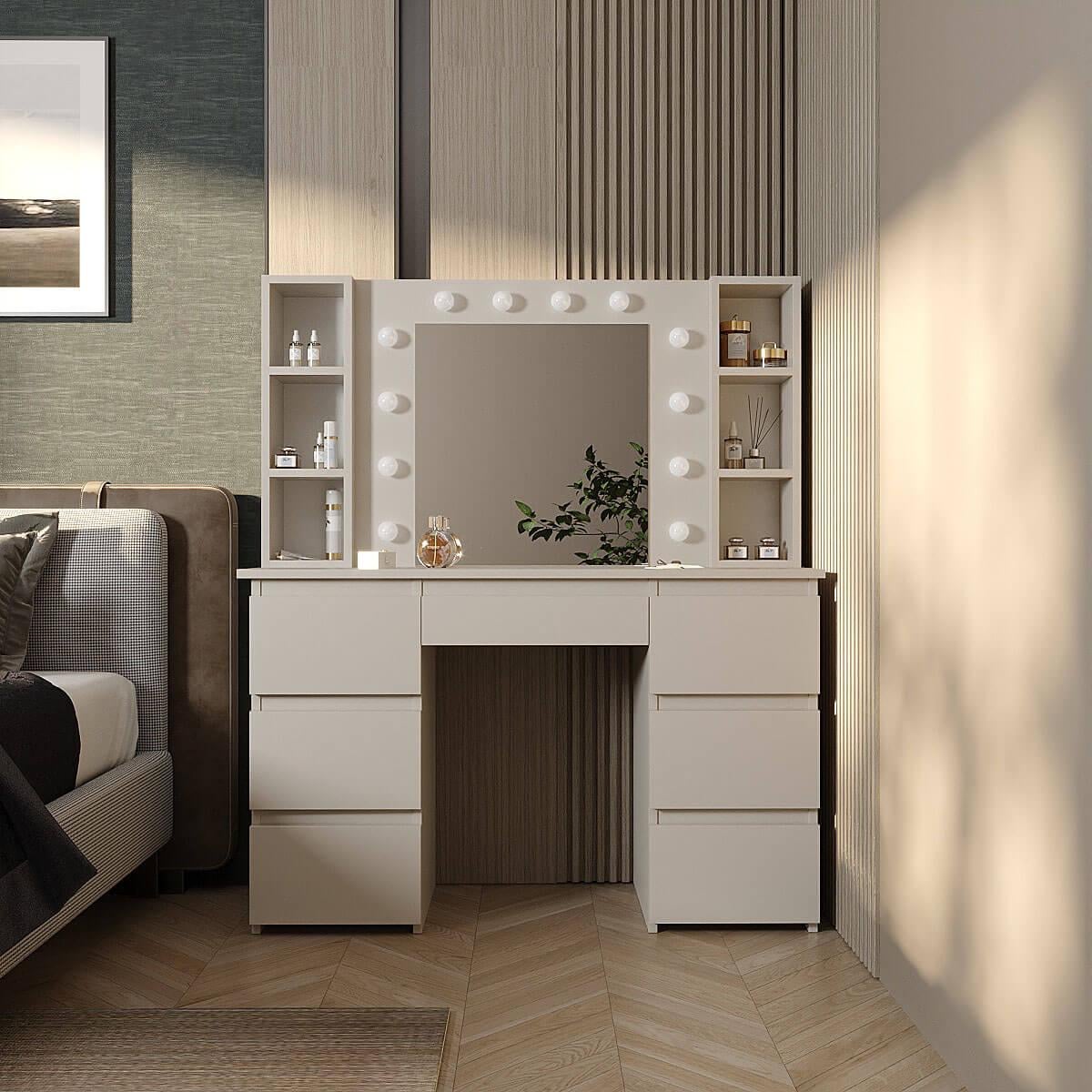 Туалетный столик с зеркалом и подсветкой ART IN HEAD Kler 120×140/75×43 см Кашемир (TB36140000000) Туалетный столик с зеркалом и подсветкой ART IN HEAD Kler 120×140/75×43 см Кашемир (TB36140000000)