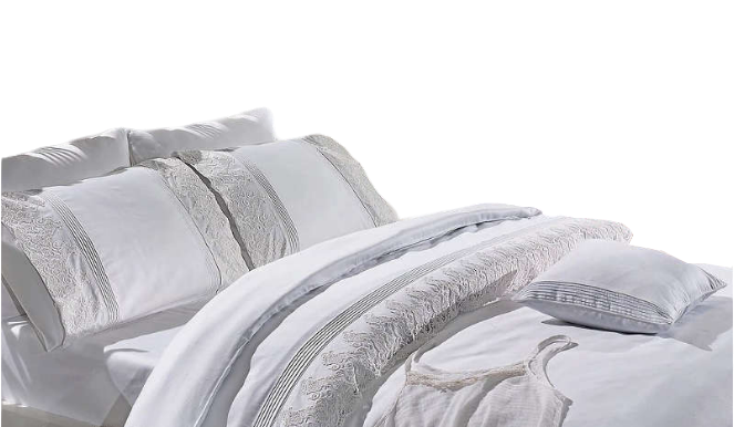 Комплект постельного белья Maison D'or Gloriya 200х220 см с кружевом Ecru (02MD200220SGloriy01)