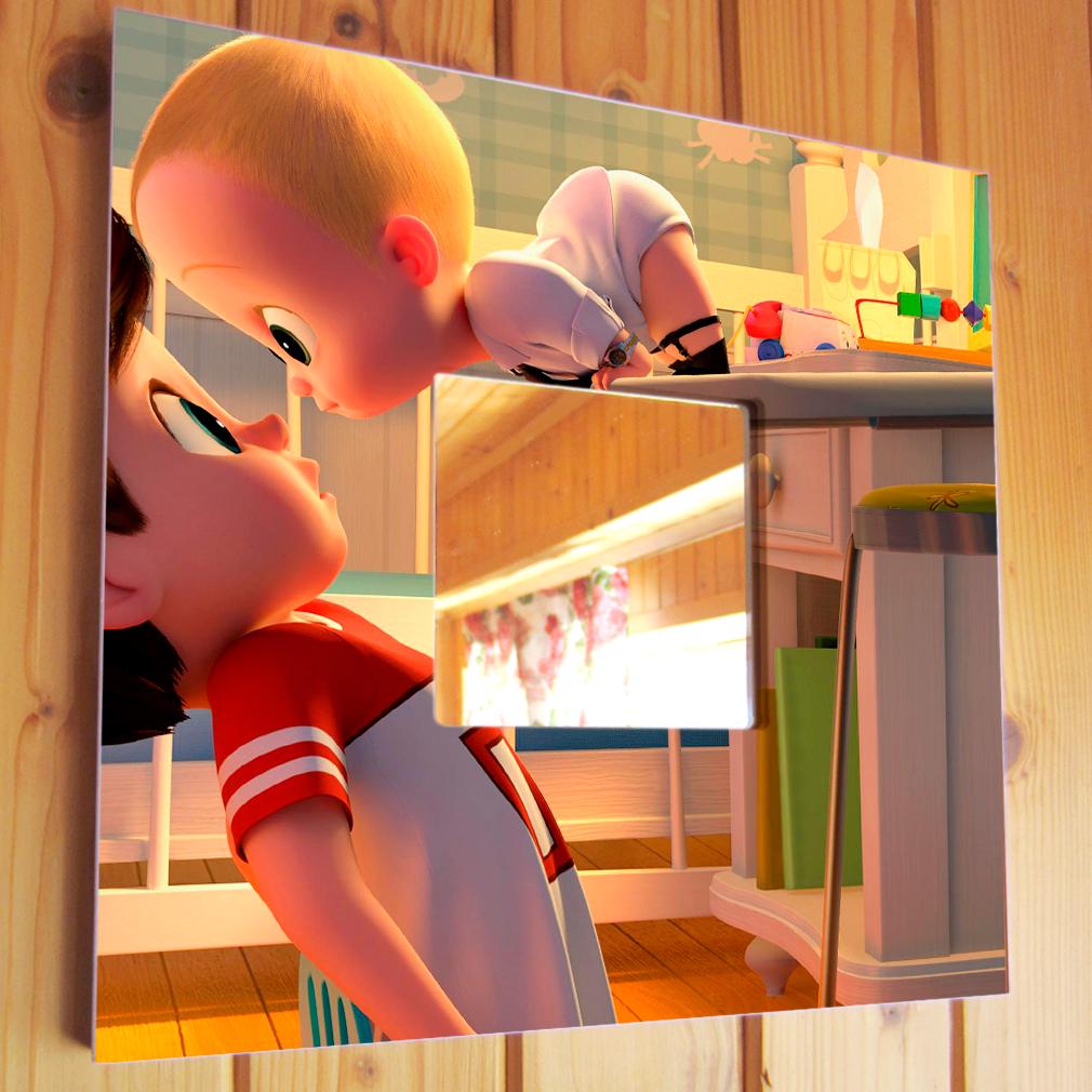 Дзеркало декоративне в дитячу "Бос-молокосос" 260х260 мм (M03834)