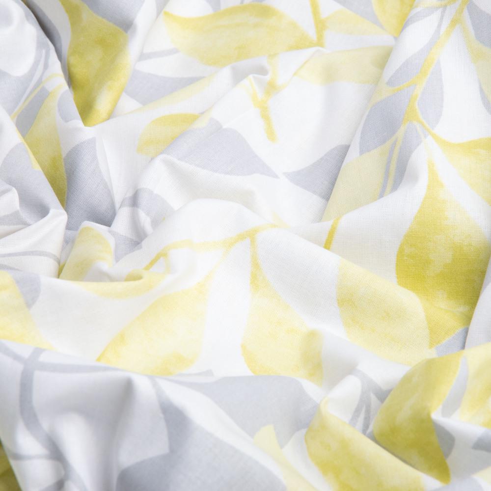 Ткань бязь ранфорс для постельного белья 6014 v-03 Веточка 130 гр/м2 240 см Серый (25581)