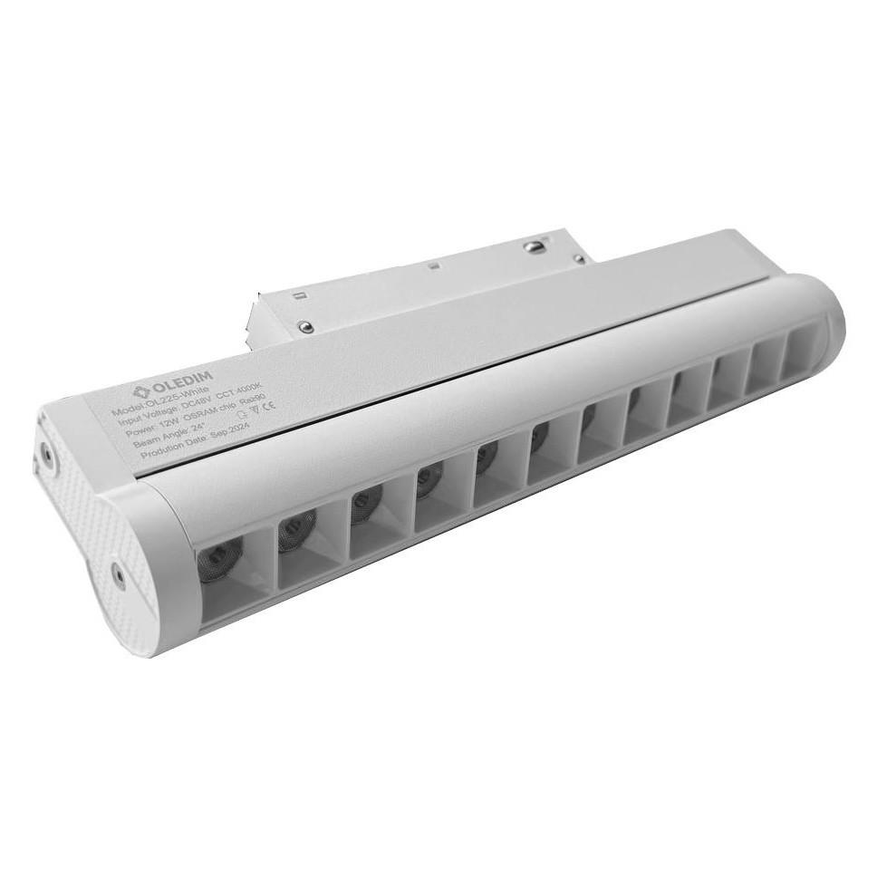 Світильник трековий магнітний поворотний Oledim OL225 12W 4000K Білий (29502683) - фото 2 Світильник трековий магнітний поворотний Oledim OL225 12W 4000K Білий (29502683) - фото 2