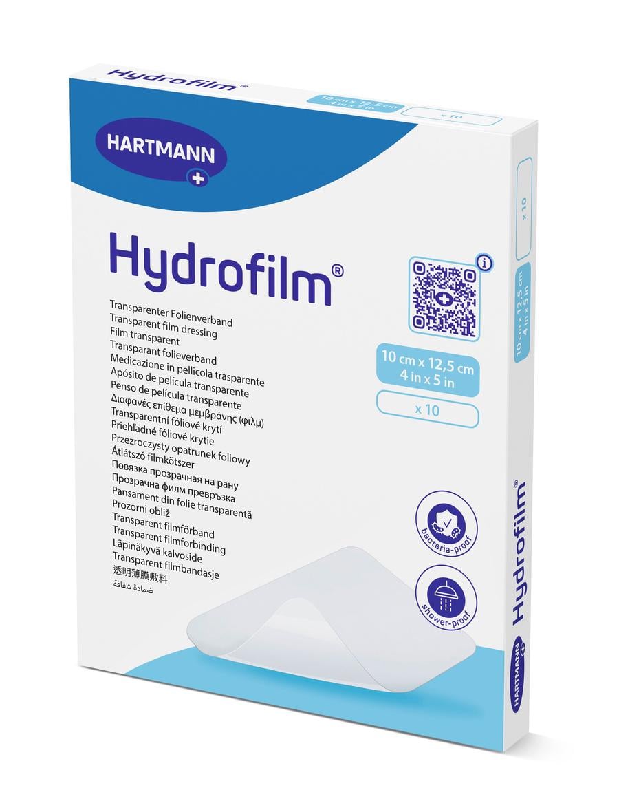 Повязка пленочная Hydrofilm прозрачная водоотталкивающая 10х12,5 см 1 шт.