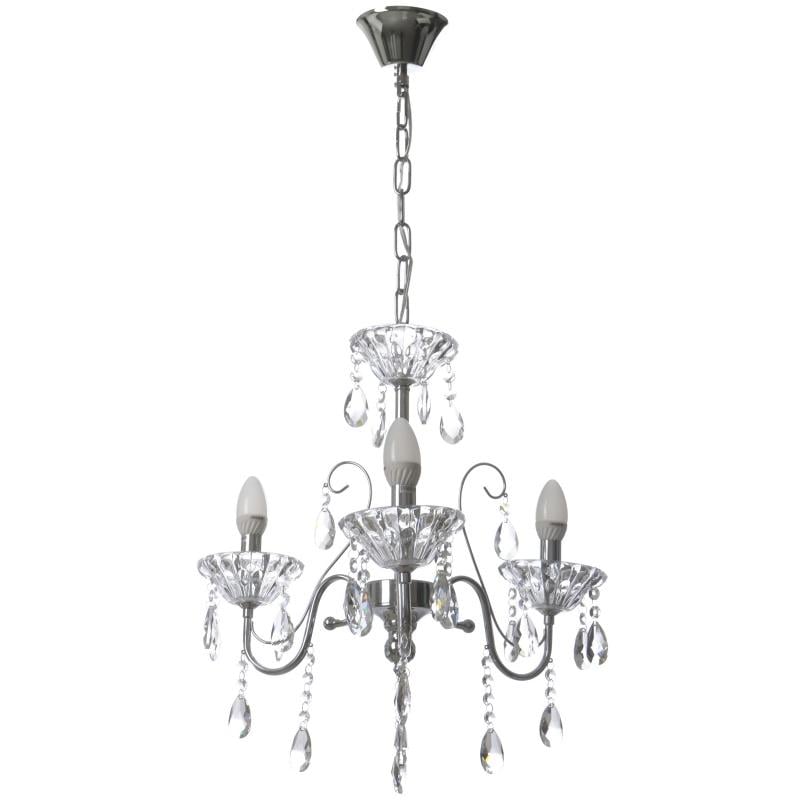 Люстра свічка підвісна прованс кришталева Brille BCL-655S/3 E14 CH