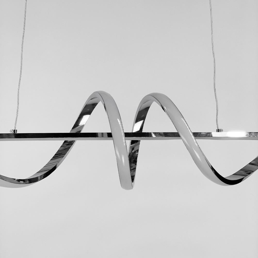 Люстра видовжена Wave 100 см Срібний (K 23-1000 CH) - фото 4
