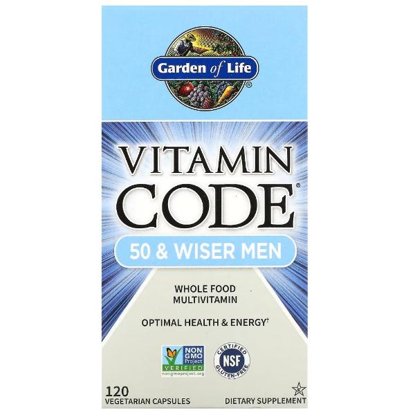 Витаминно-минеральный комплекс для мужчин Garden of Life Vitamin Code 50&Wiser Men 120 вег. капс. (000021518)