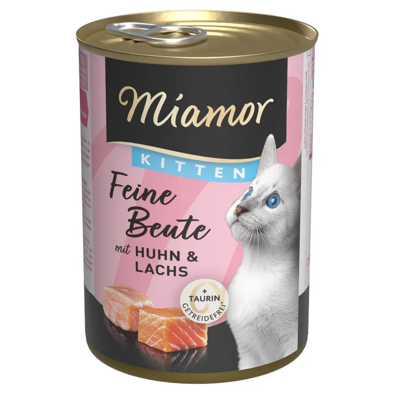 Корм влажный для котят Miamor Feine Beute Kitten Huhn/Lachs с куриным мясом и лососем 400 г (30329220)