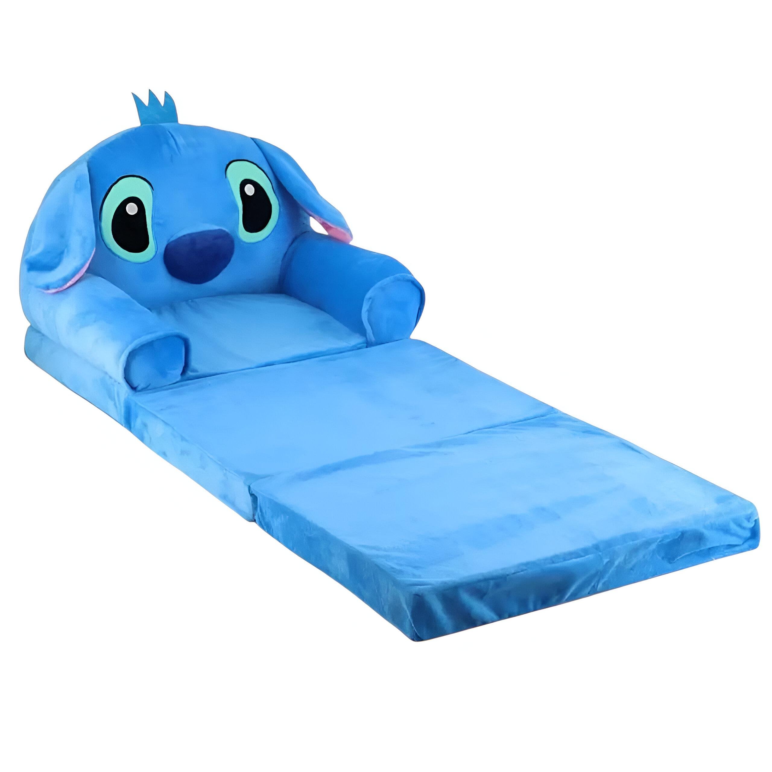 Кресло раскладное детское "Пришелец" К38570 50x38x43 см/разложеннок 120 см Синий - фото 2 Кресло раскладное детское "Пришелец" К38570 50x38x43 см/разложеннок 120 см Синий - фото 2