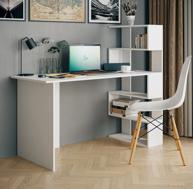 Письменный стол компьютерный для школьника 1416х1226х600 мм Белый (536536)