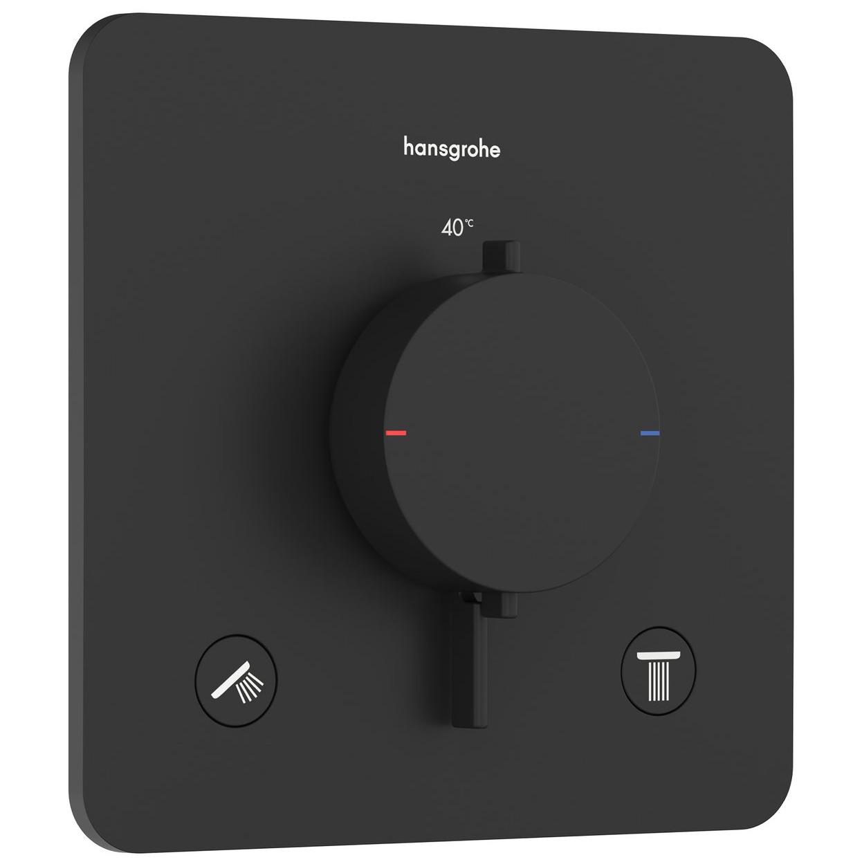 Зовнішня частина змішувача Hansgrohe Ecostat Comfort 33713670 з термостатом Чорний (257627)