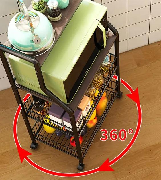 Полка-стеллаж на колесах M 56х35х125 см (M50213-M) - фото 4 Полка-стеллаж на колесах M 56х35х125 см (M50213-M) - фото 4