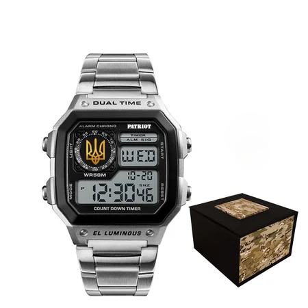 Наручные часы Patriot 011BKUAGD Тризуб золото Серебряный (5175)