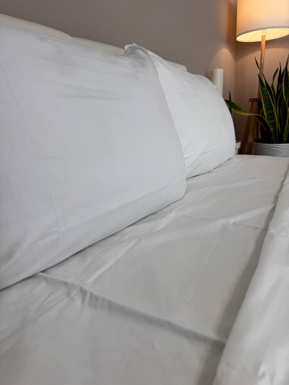 Постільна білизна сатин євро 200х220 см наволочки 70х70 см 2 шт. Білий (Д-Al-satin-001-03) - фото 4 Постільна білизна сатин євро 200х220 см наволочки 70х70 см 2 шт. Білий (Д-Al-satin-001-03) - фото 4