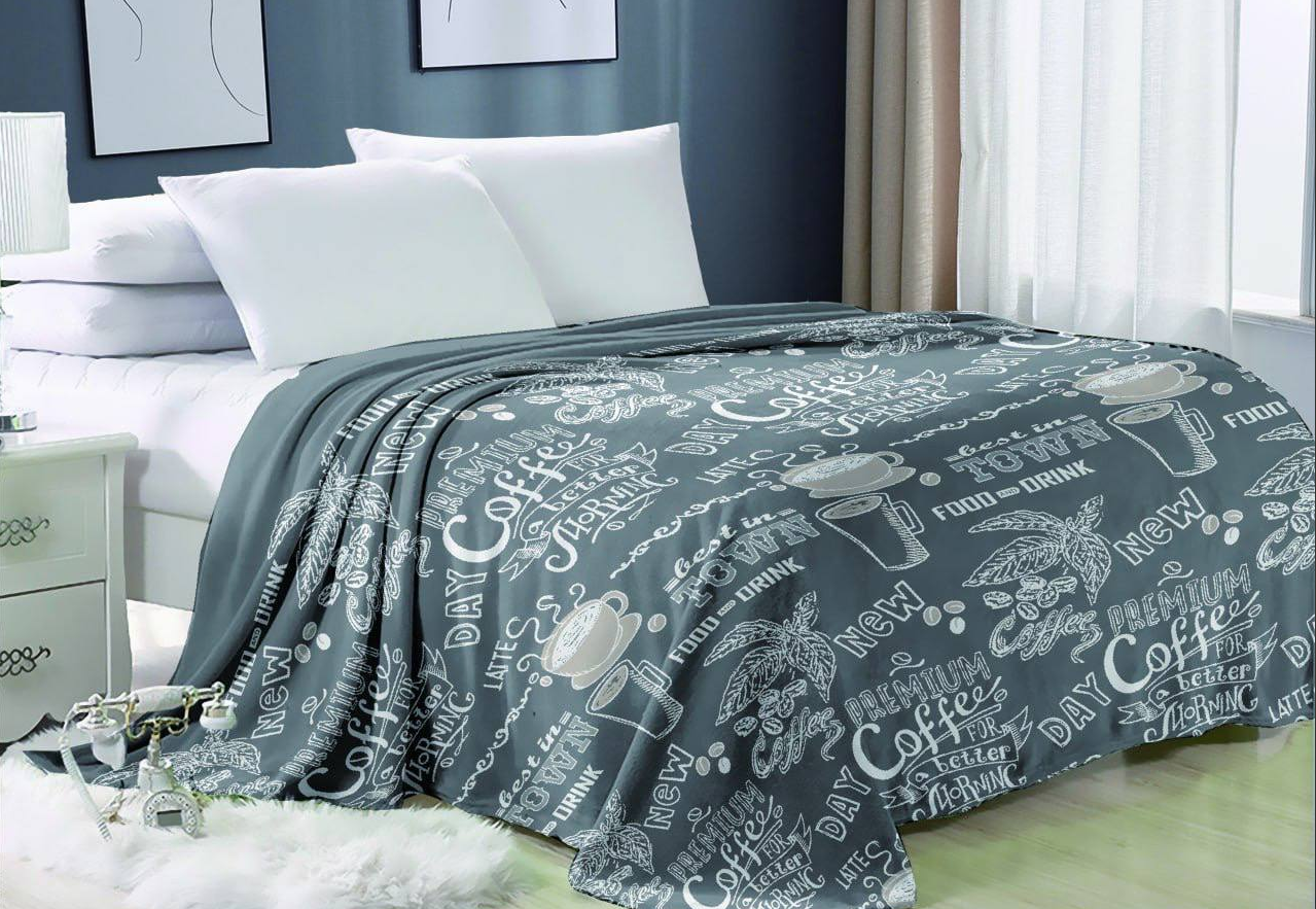 Плед с окантовкой двуспальная 200х220 см - фото 1