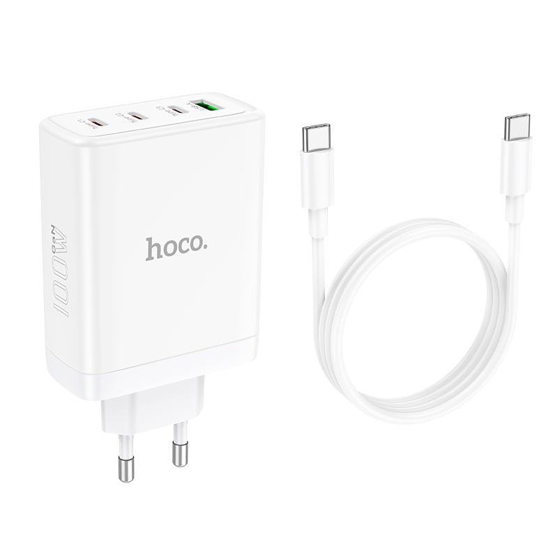 Зарядное устройство Hoco Leader Type-C to Type-C Cable four-port 3c1 А Fast Charger N31 4Type-C 1USB 100 W 5 А PD QC White (562215) - фото 4 Зарядное устройство Hoco Leader Type-C to Type-C Cable four-port 3c1 А Fast Charger N31 4Type-C 1USB 100 W 5 А PD QC White (562215) - фото 4