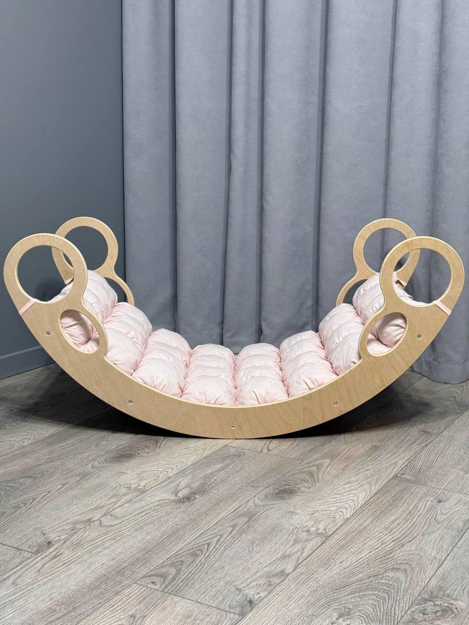 Детская кроватка качалка-балансир 20 с матрасиком бонбон (0020/Б)