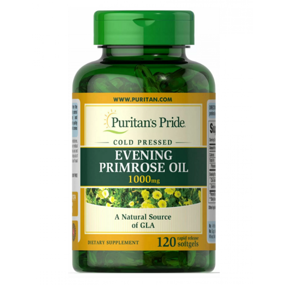 Добавка Evening Primrose Oil 1000 mg with GLA 120 Softgels (100-17-6423817-20)